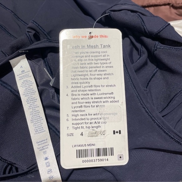 Lululemon Yoga NWT Fresh in the Mesh training workout gym tank top size 4 - Picture 8 of 15